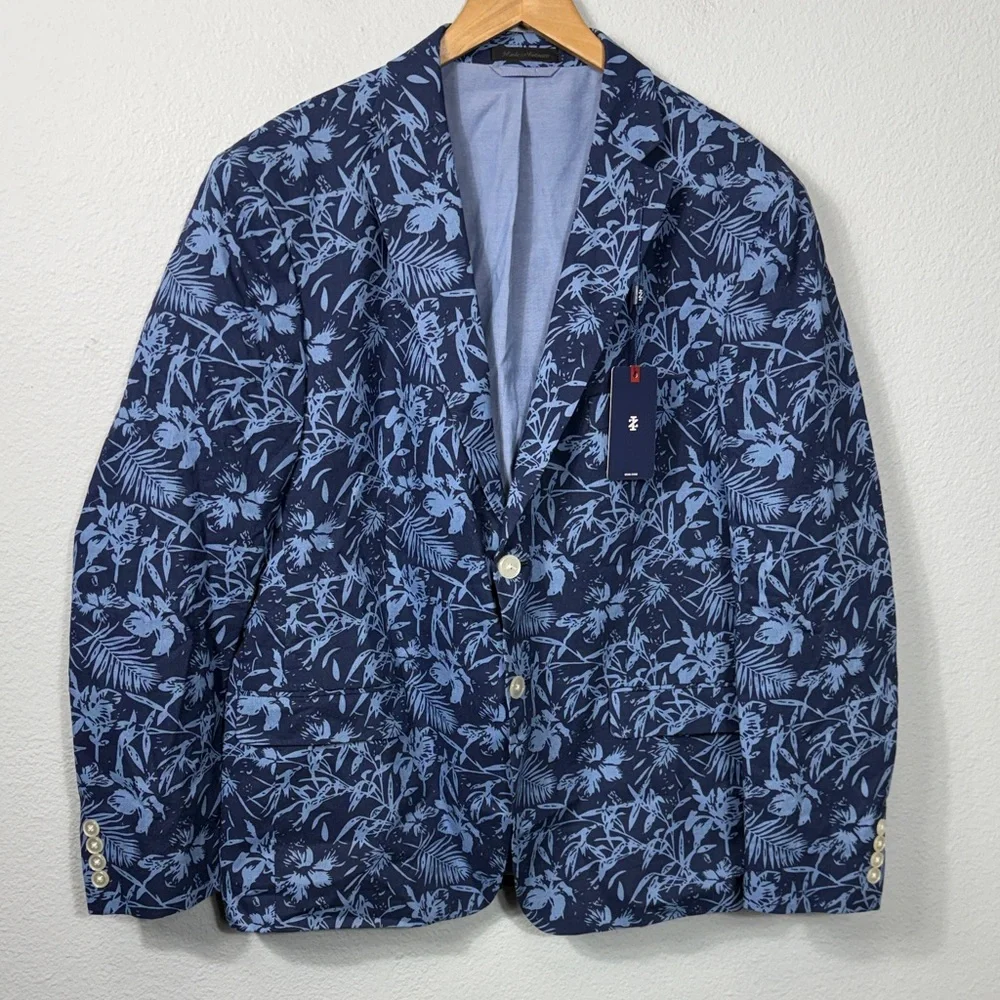 NWT Izod Men's Floral Linen Blend Blazer